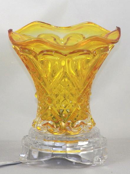 ES-208 Amber Heart Crystal Glass Burner image