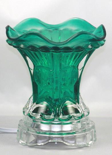 ES-259 Teal Column Crystal Glass Burner image