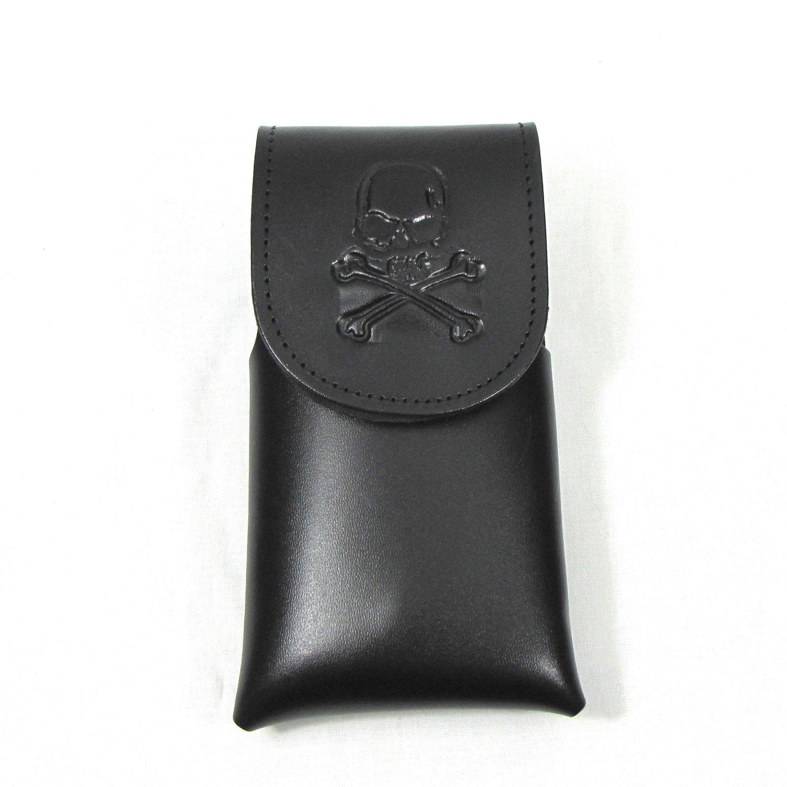 CC520 Black Cell Phone Case- Skull - Medium image