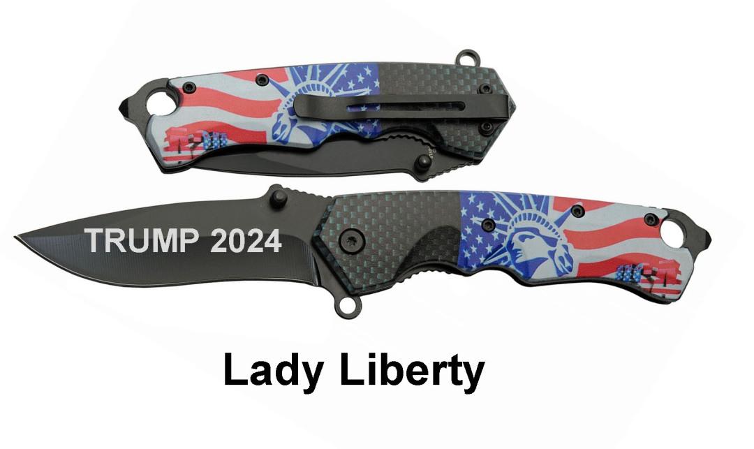 4.7 in. LADY LIBERTY FOLDER Assisted Open Trump 2024 image
