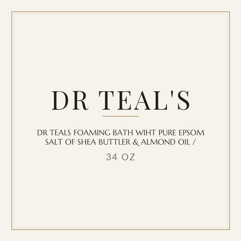DR TEALS FOAMING BATH WIHT PURE EPSOM SALT OF SHEA BUTTLER & ALMOND OIL 34 oz / 1000ml image