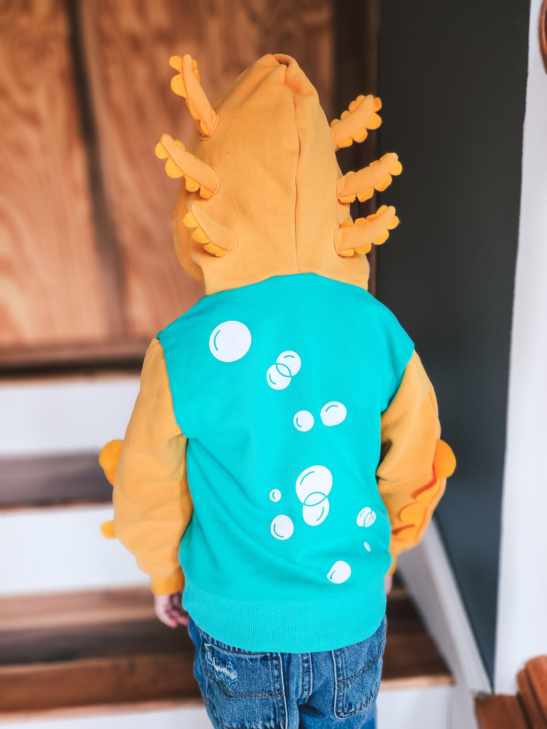 Axolotl 3D Hoodie - Yellow/Teal image