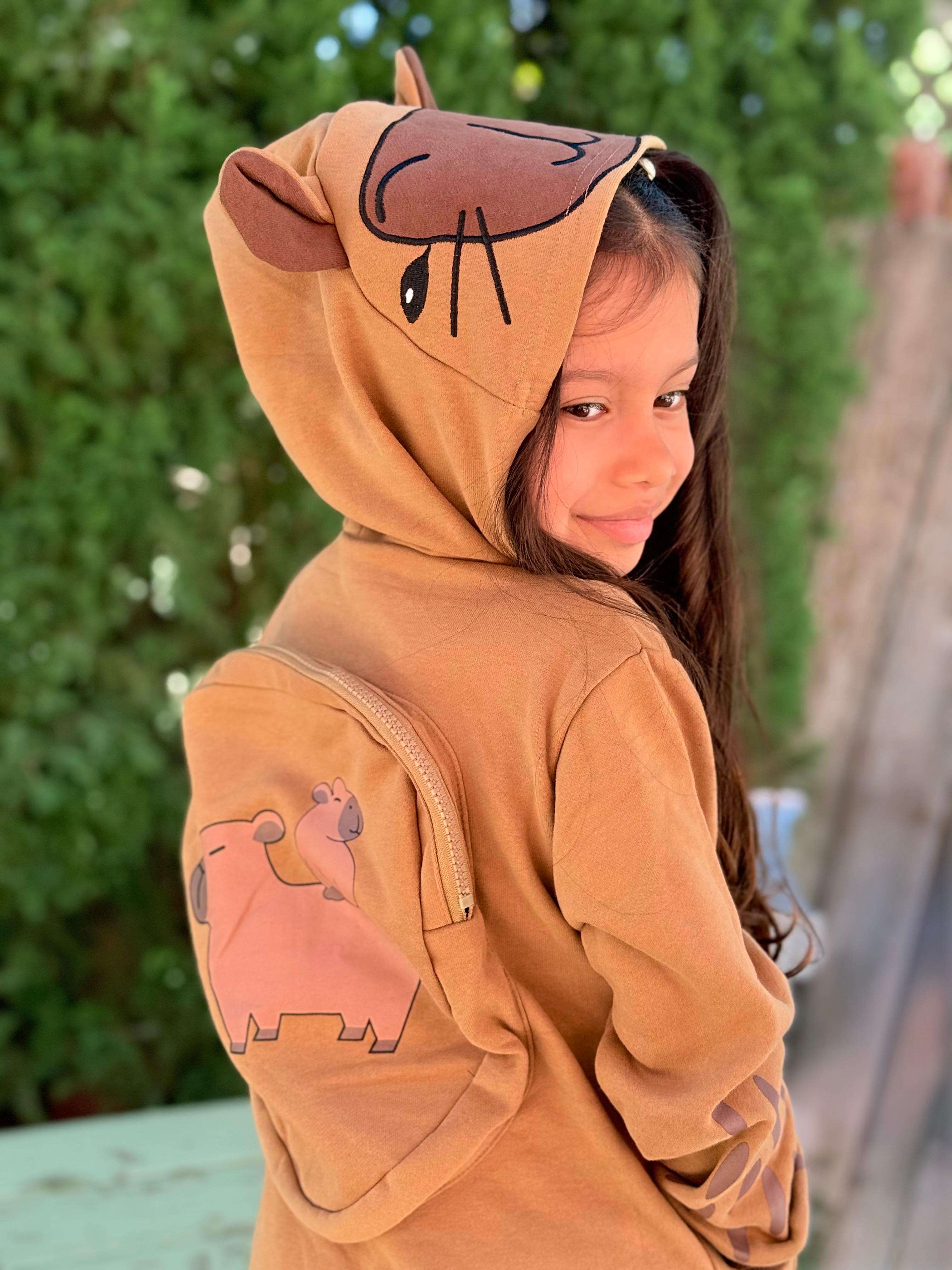 Capybara 3D Backpack Hoodie