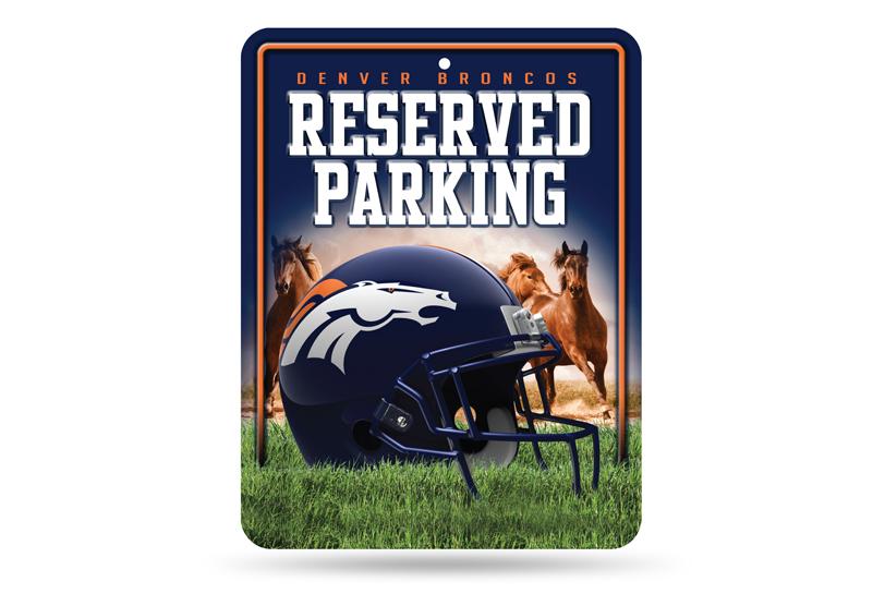 Denver Broncos Metal Reserved Parking Sign image