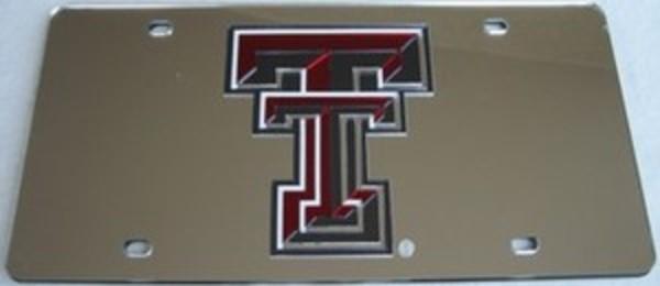 Texas Tech on Silver Laser Plate image