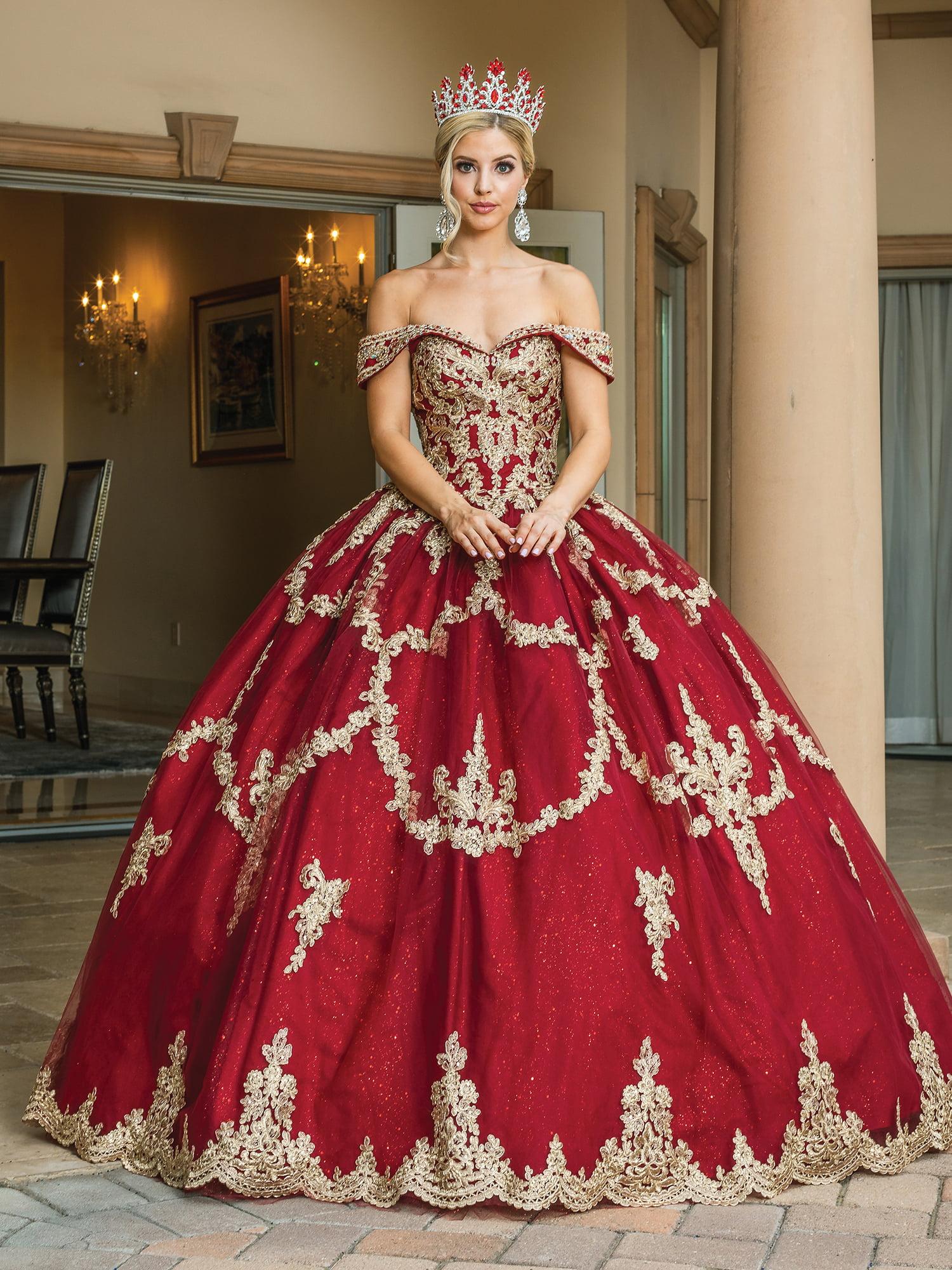 Regal Embroidered Sweetheart Bodice Ball Gown with Beaded Lace Appliques and Full-Length Tulle Skirt Quinceanera Dress - Style 1572