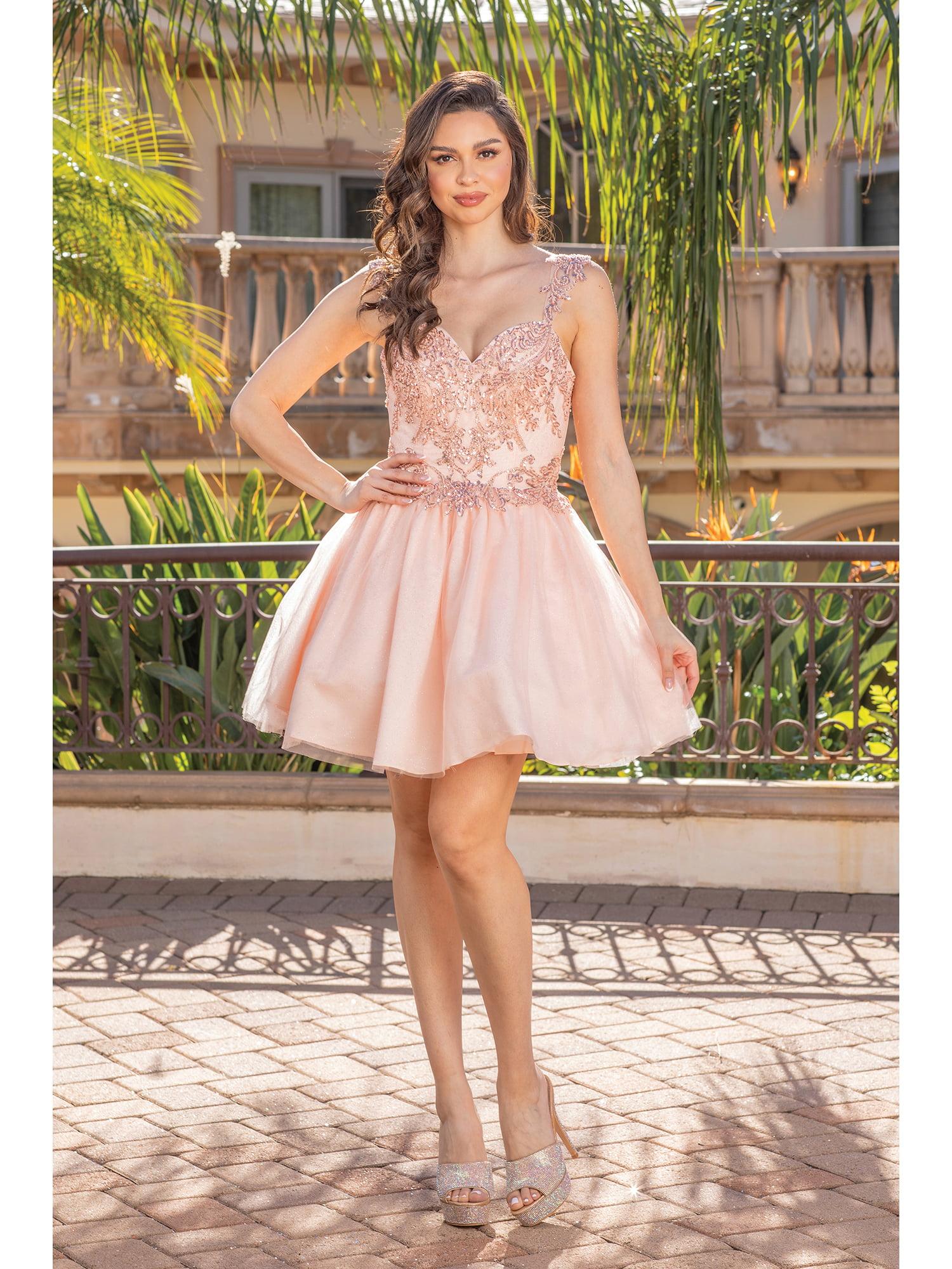 Embroidered Sheer Illusion Neckline Homecoming Dress with Tulle Skirt and Cinched Waist Homecoming Dress - Style 3287 image