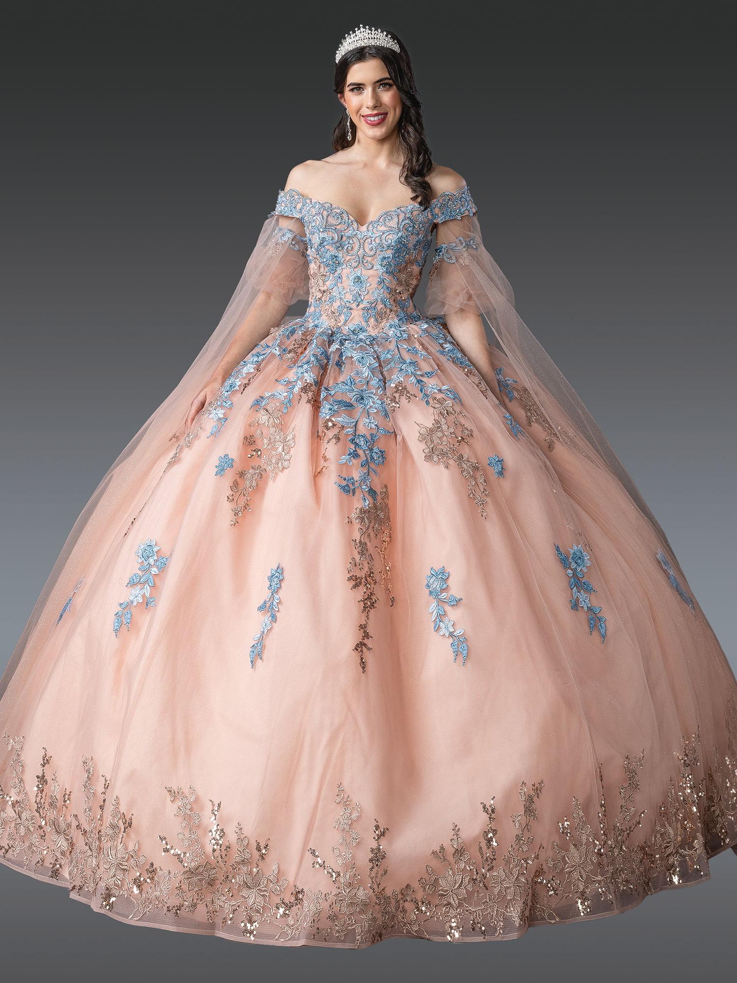 Enchanting Off-Shoulder Ball Gown Quinceañera Dress with Elaborate Embroidery and Sheer Overlay Quinceanera Dress - Style 1921 image