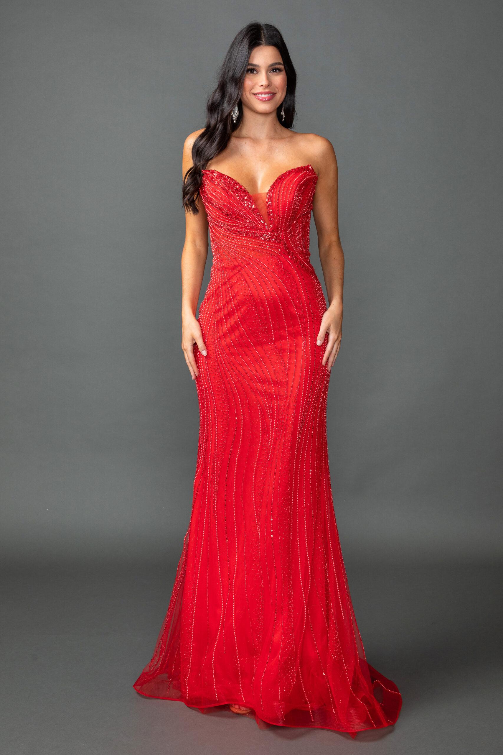 Sweetheart Beaded Fitted Mermaid Prom Dress with Illusion Bodice - Style 4597 image