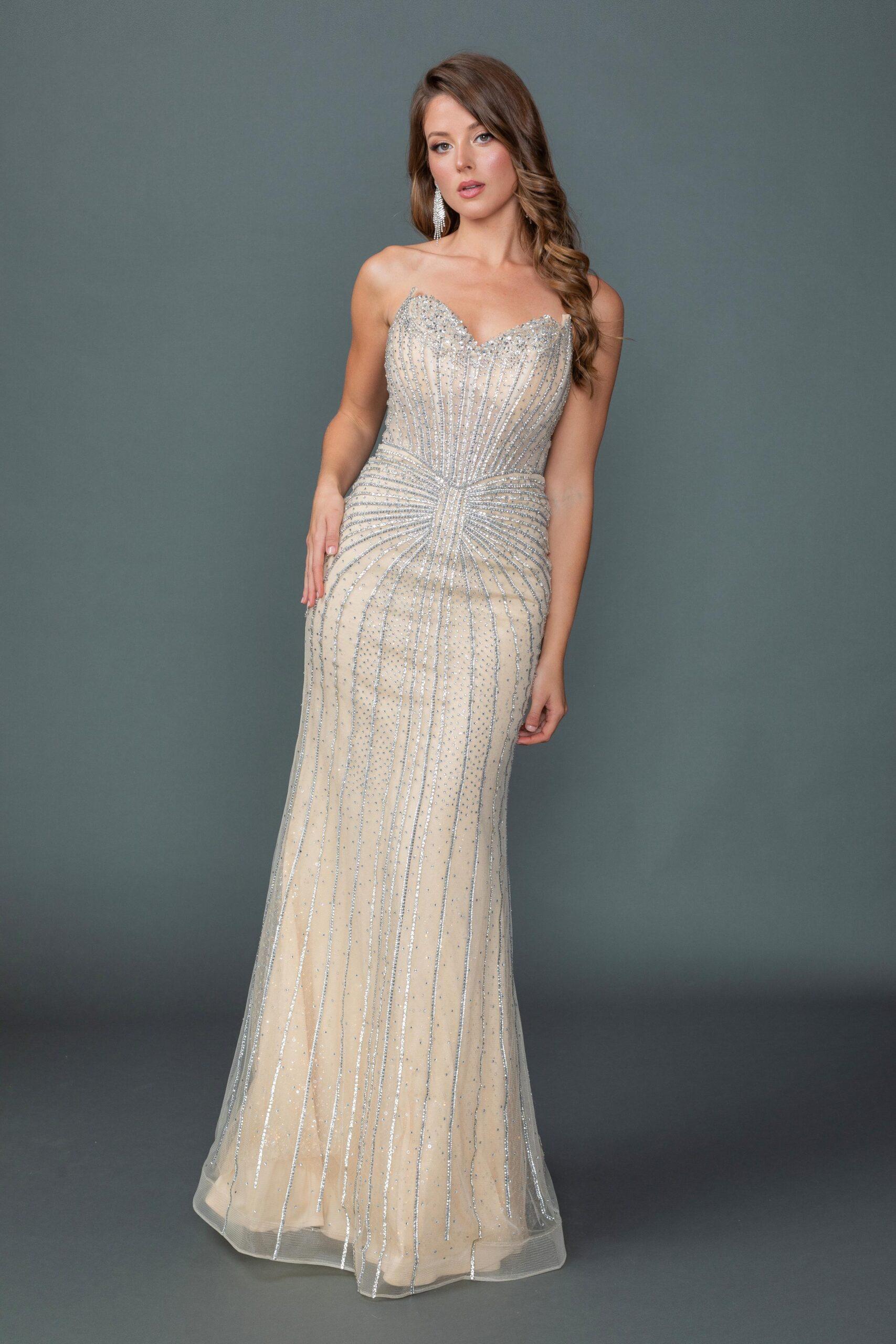 Sweetheart Strapless Beaded Fitted Mermaid Prom Dress - Style 4607 image
