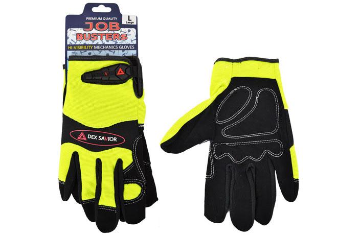 Mechanics Gloves (Hi-Vis Yellow) (Large) image