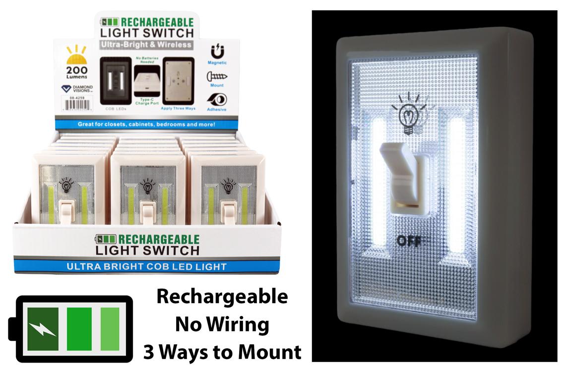 COB LED Light Switch (Rechargeable) image