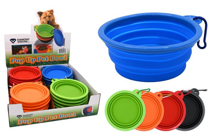 Pop-Up Silicone Pet Bowl (5 Inch) (Small)