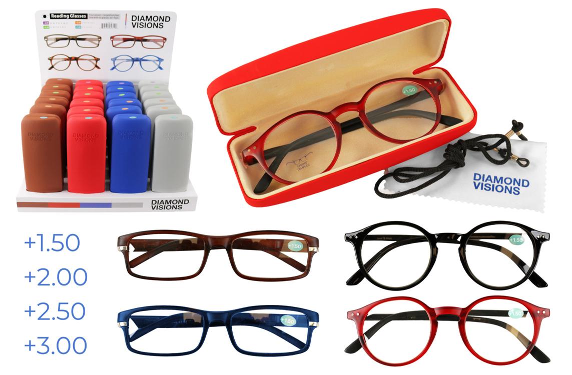 Fashion Reading Glasses with Accessories (Dark Tones) image