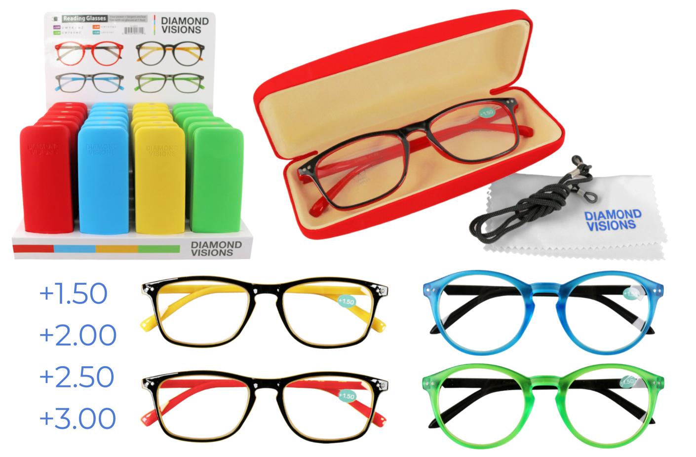 Fashion Reading Glasses with Accessories (Bright Tones) image