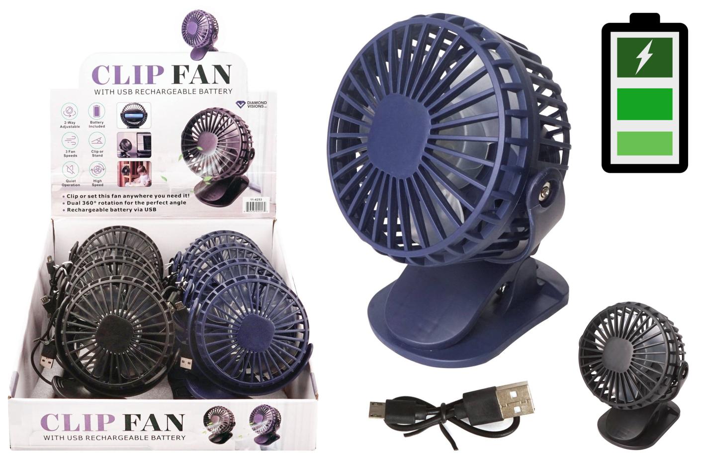 Clip-On Fan (Rechargeable) (4 Inch) image