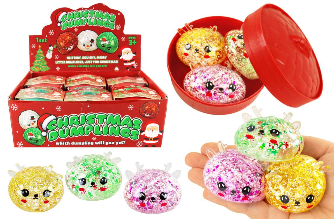 Christmas Squishy Sugar Dumplings (3 PC) (No UPC) image
