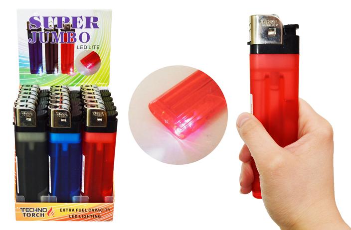 Super Jumbo Lighter with LED Light (Opaque)