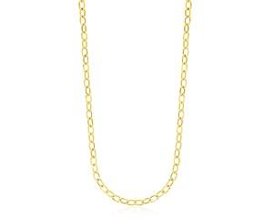 Polished Cable Chain Design Necklace in 14k Yellow Gold image