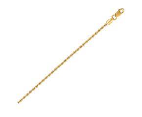 Solid Rope Chain in 14k Yellow Gold (1.50 mm)