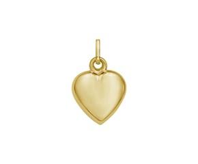 14K Yellow Gold Polished Small Puff Heart Charm Pendant image