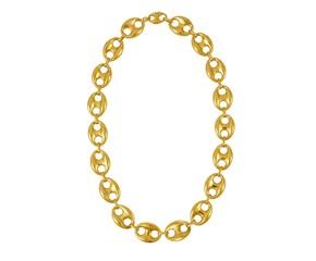 Puffed Mariner Link 16mm Necklace in 14K Yellow Gold image