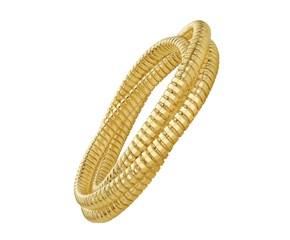 14K Yellow Gold Tubogas Triple Wrap Bangle