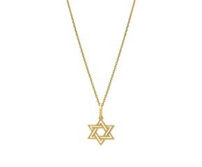 Star of David Necklace in 14K Yellow Gold image