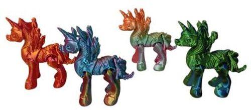 3D Printed Articulated 5 X 5 Unicorn Pony Toy Novelty Assorted (3D-801206) image