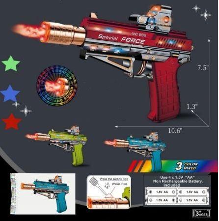Battery Operated Smoking Pistol Lights and Sound - Spray Effect (2469) image