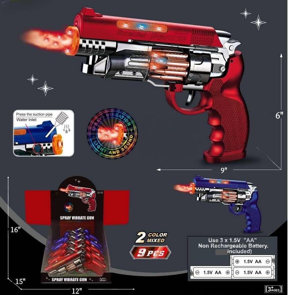 Battery Operated Revolver Style Lights and Sound - Spray Effect (2674) image