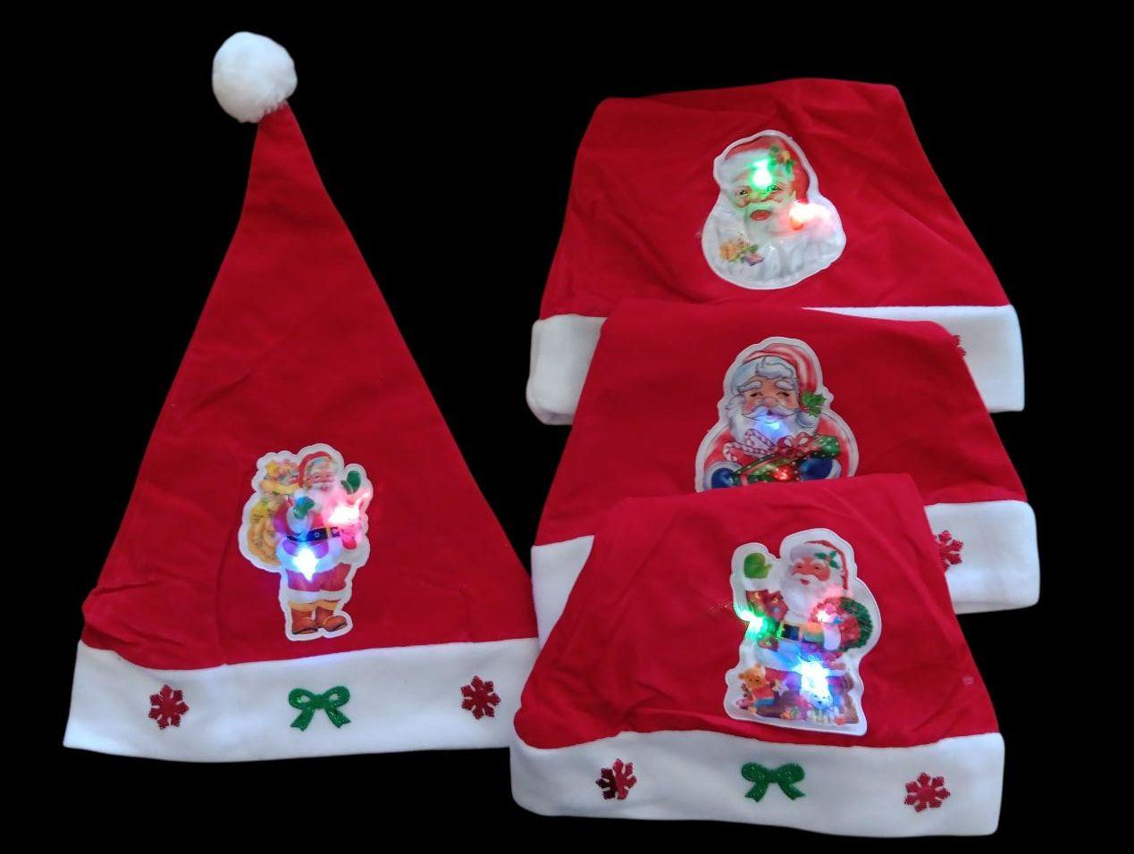 Christmas Felt Light Up Hats 4 Styles (6761) image