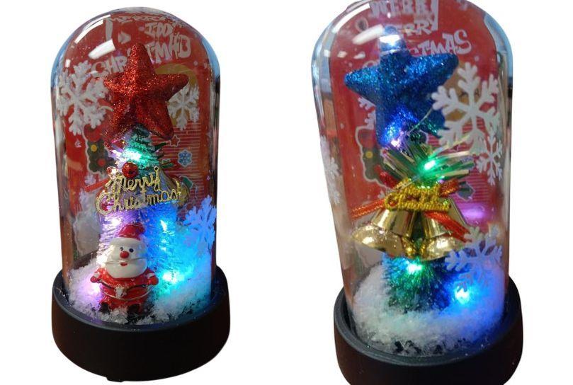 Christmas Dome Light Up Novelty Santa (3210B) image