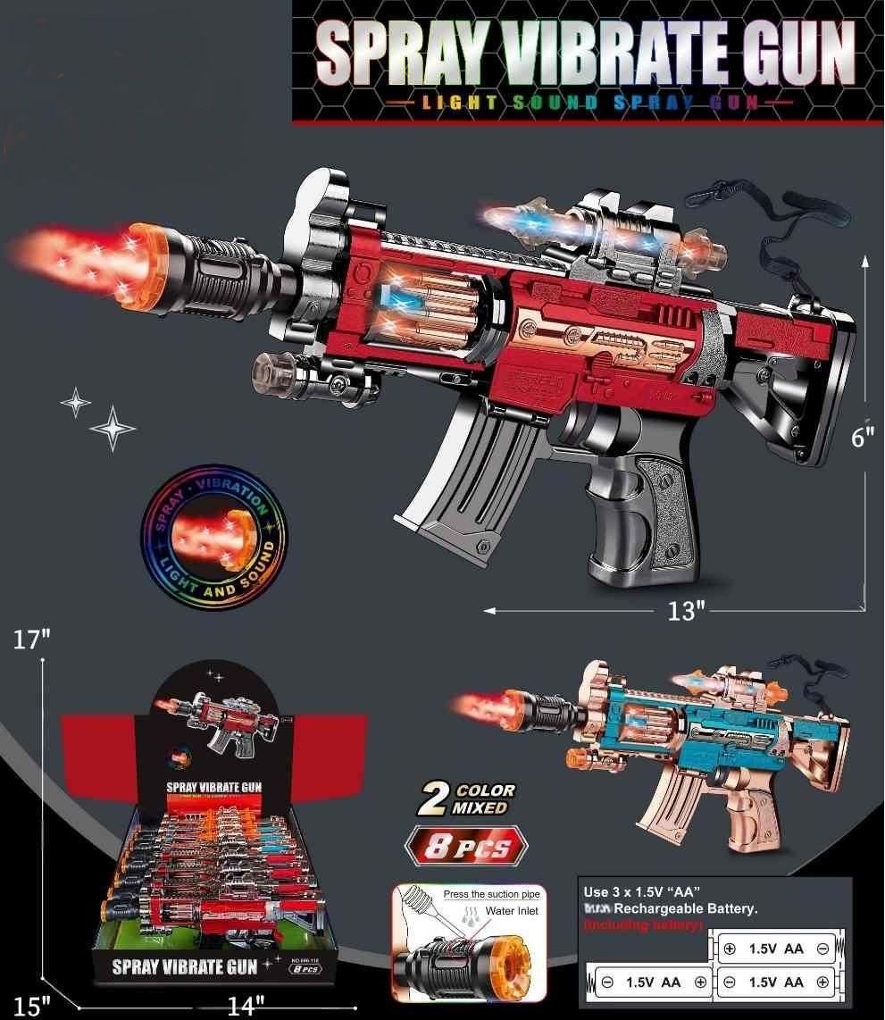 Battery Operated Vibrating Smoking Gun Lights and Sound - Spray Effect (2766)  image
