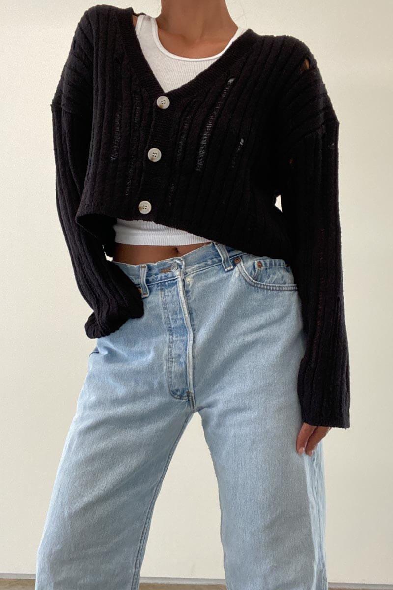 Openwork Knit Cardigan (C4071T) image