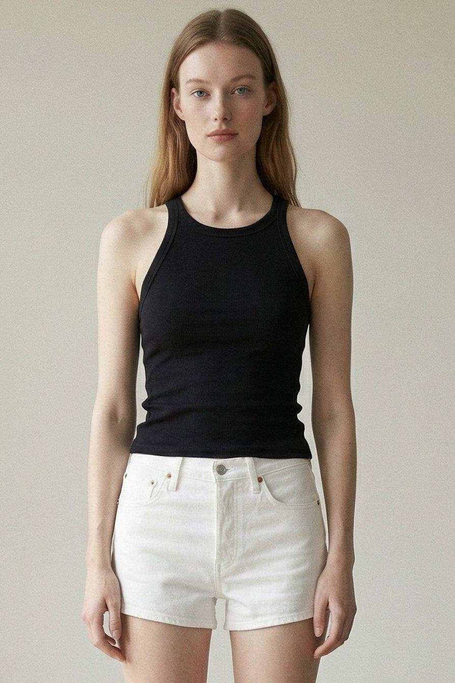 Finely Ribbed Tank Top (A6837T) image