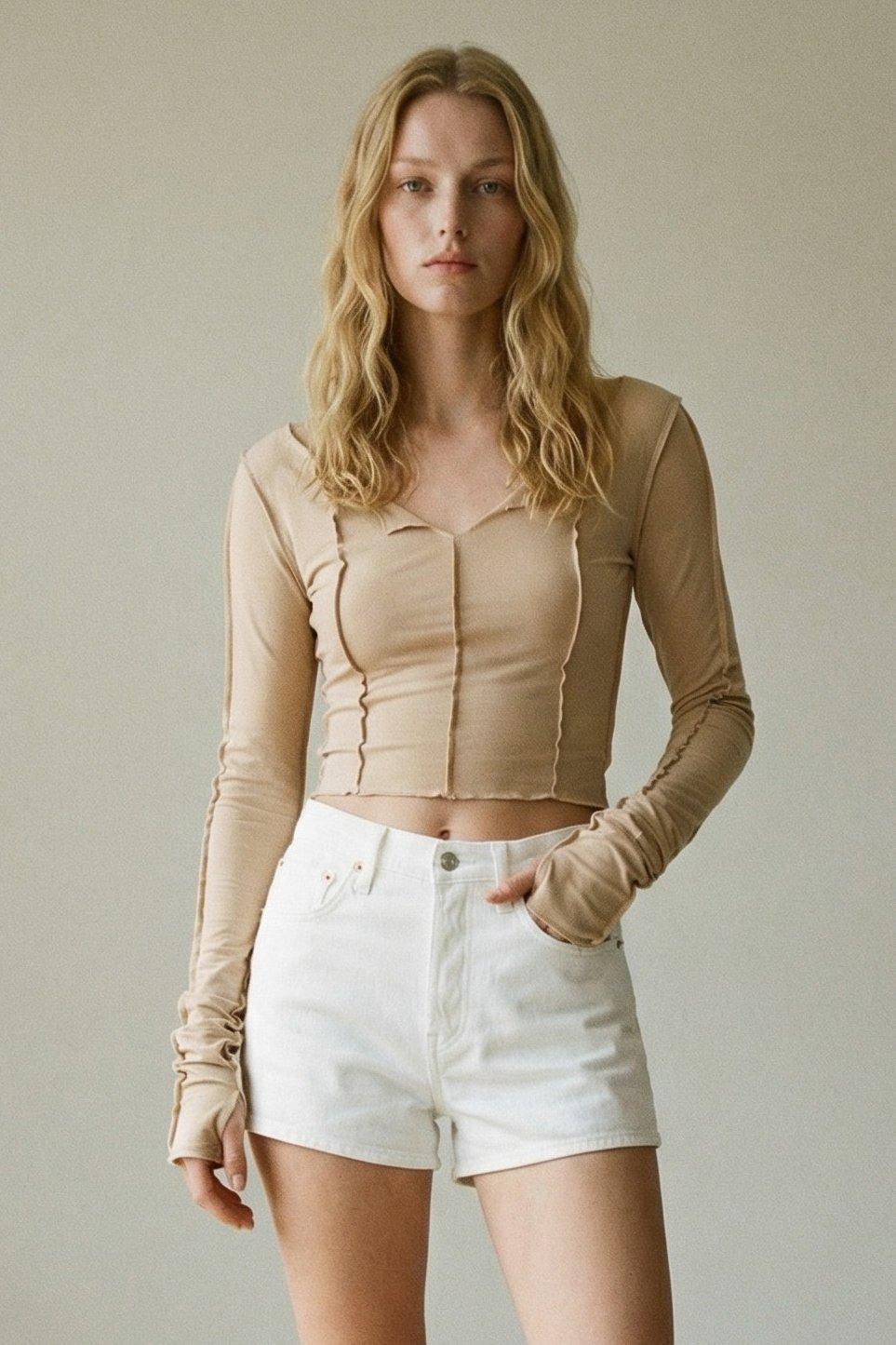 Fitted Long Sleeve Top (C3113T) image