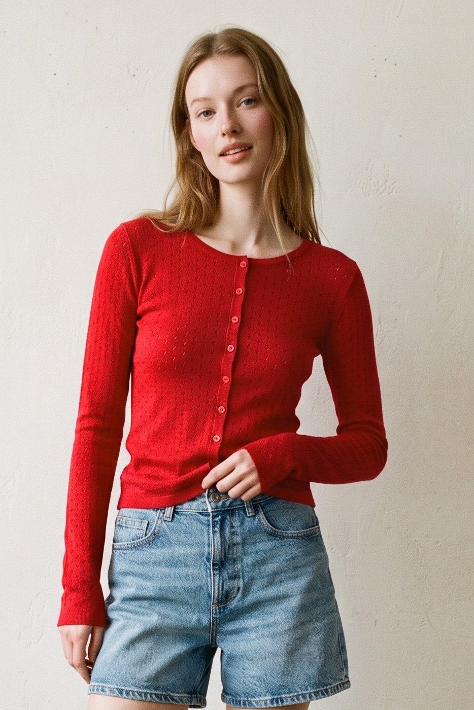 Knit Top (Lisa Pointelle Cardi) image