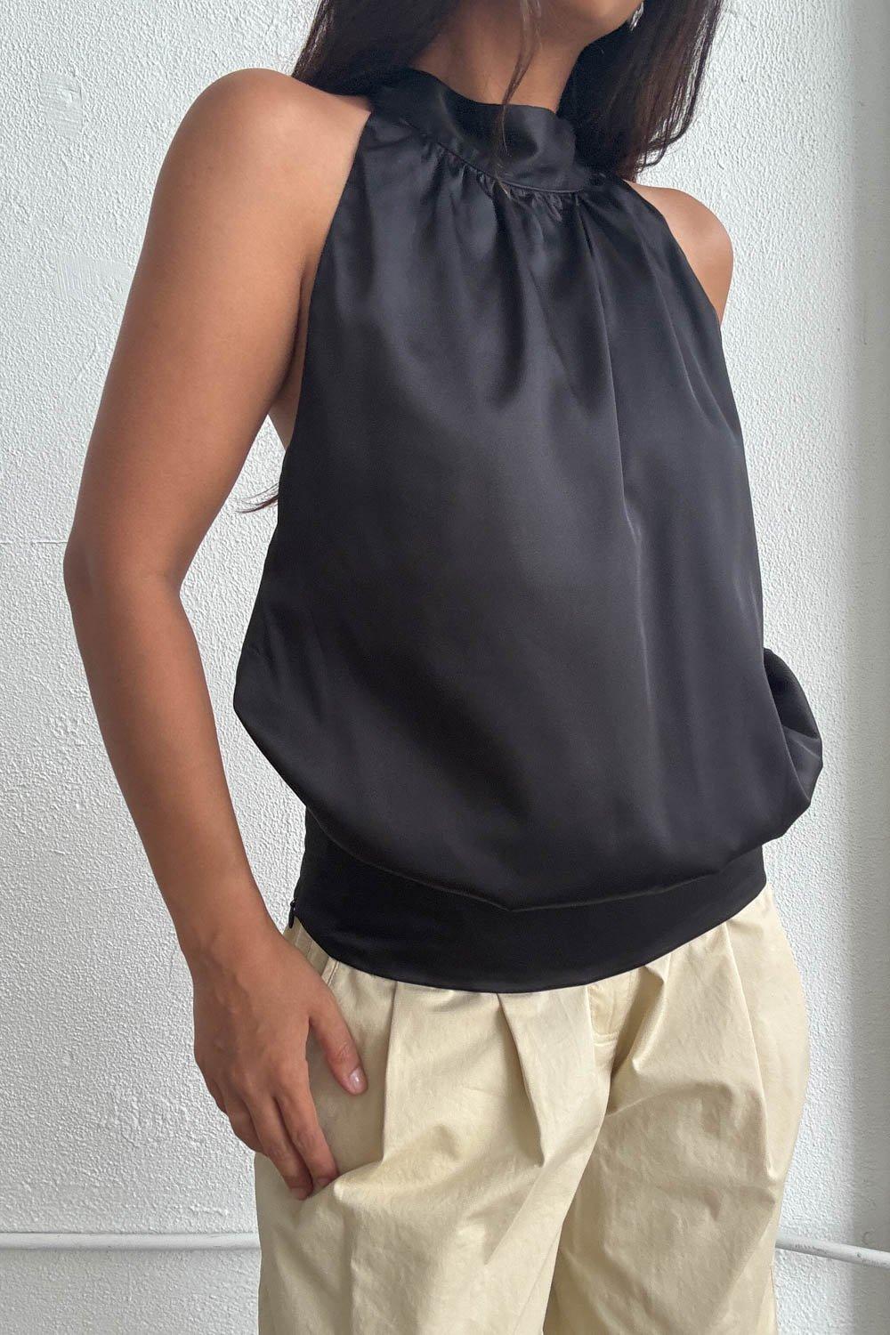 Satin Halter Top (Satin Halter Neck Low Back Top) image