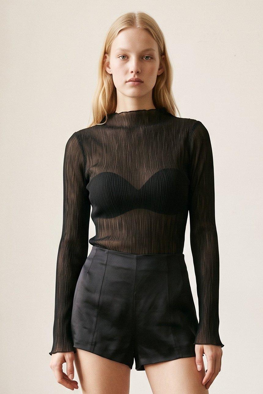 Chiffon Pants (Chiffon Plisse Long Sleeves Top) image