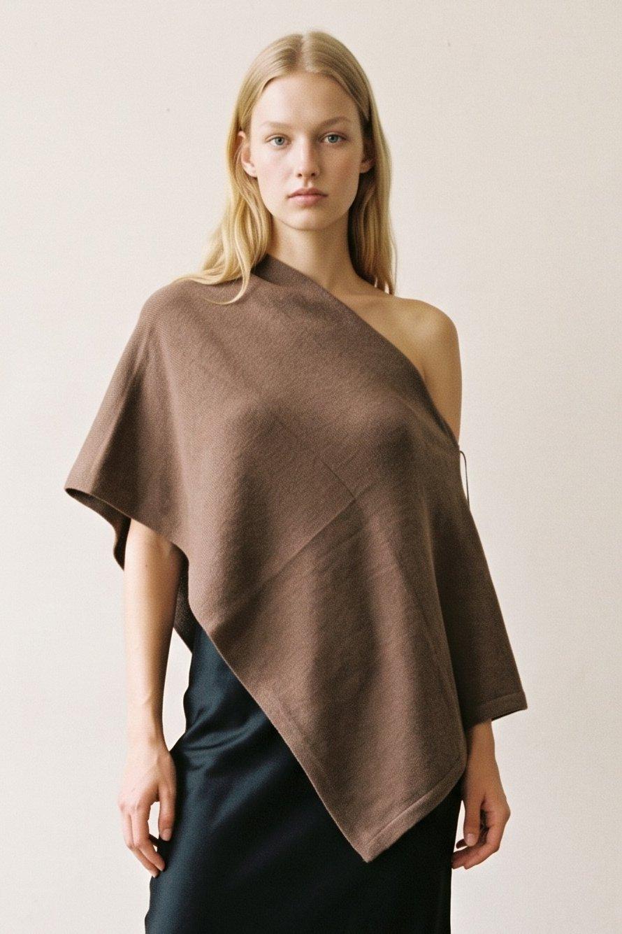 Draped Knit Poncho (Soft Knit Poncho) image