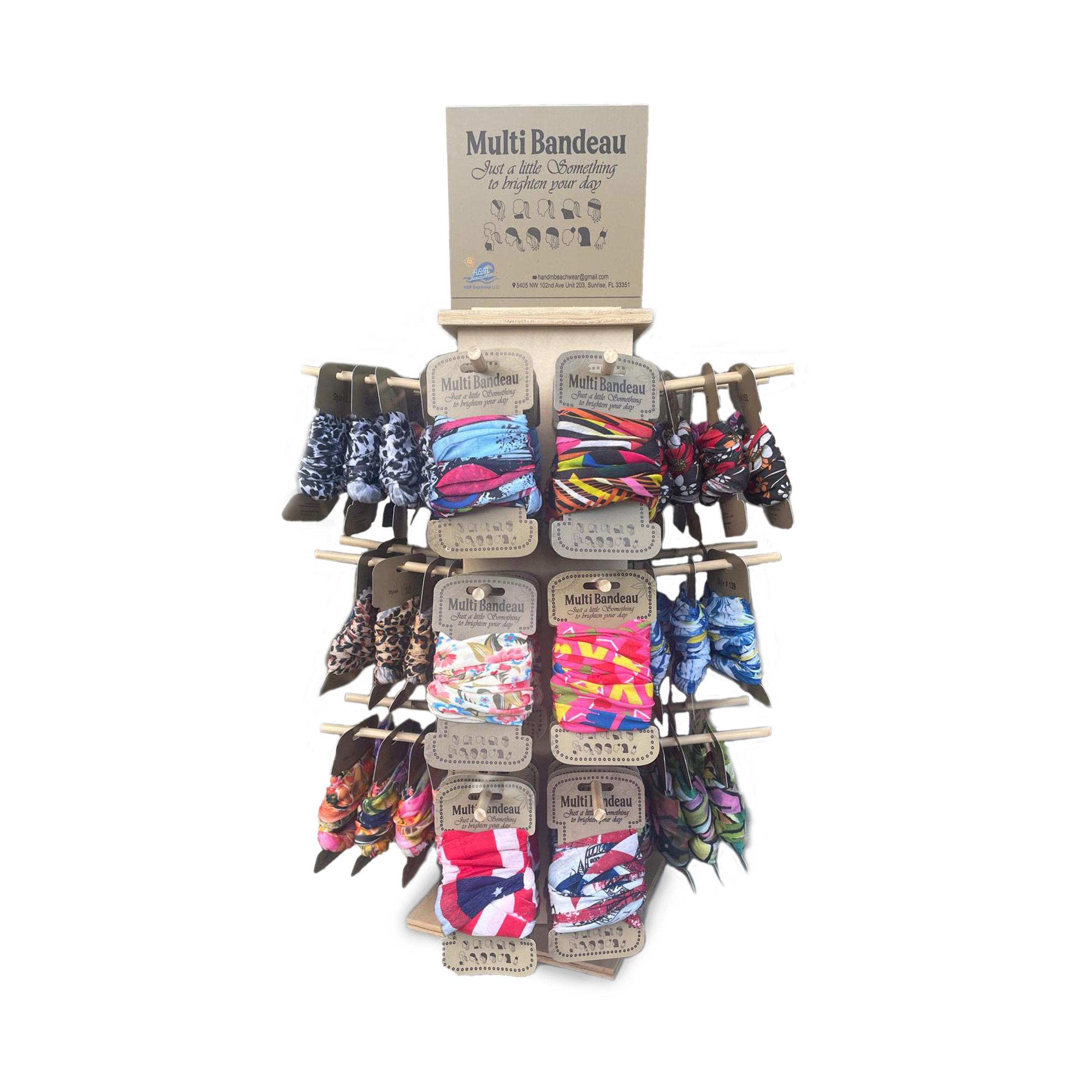 Multi Bandeau - Free Display with 288 Assorted Pieces (Pack of 12)