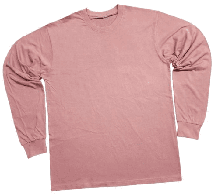 Long Sleeve T-shirts - Dusty Rose (Pack of 12)