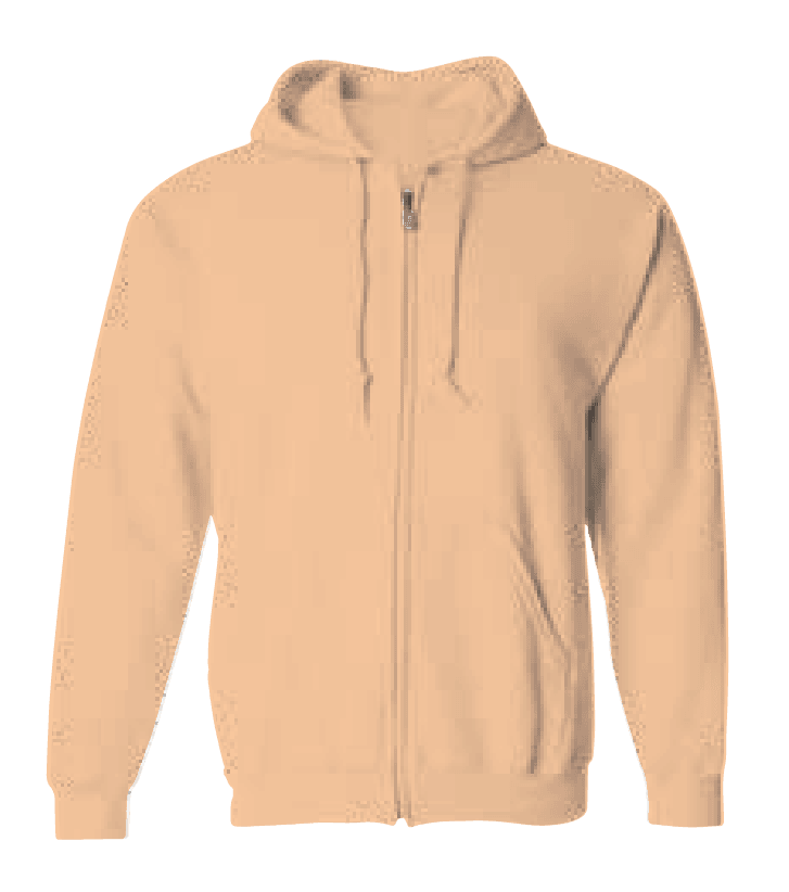 Fleece Full Zipper Hoodie - Appricot (Pack of 12)