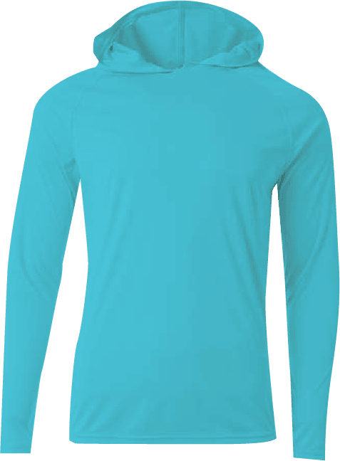 Long Sleeve Performance Hoodies - Aqua (Pack of 12) image