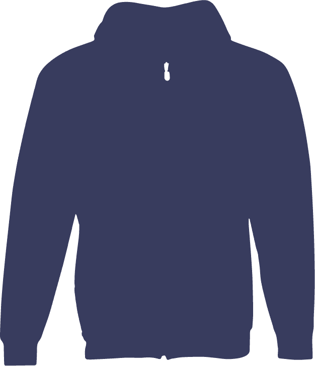 Fleece Full Zipper Hoodie - Navy (Pack of 12) image
