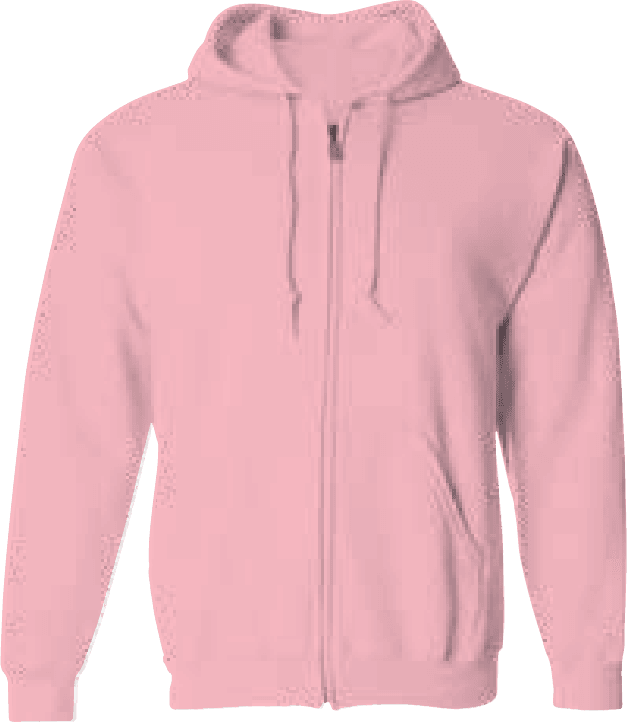 Fleece Full Zipper Hoodie - Rose Pink (Pack of 12) image