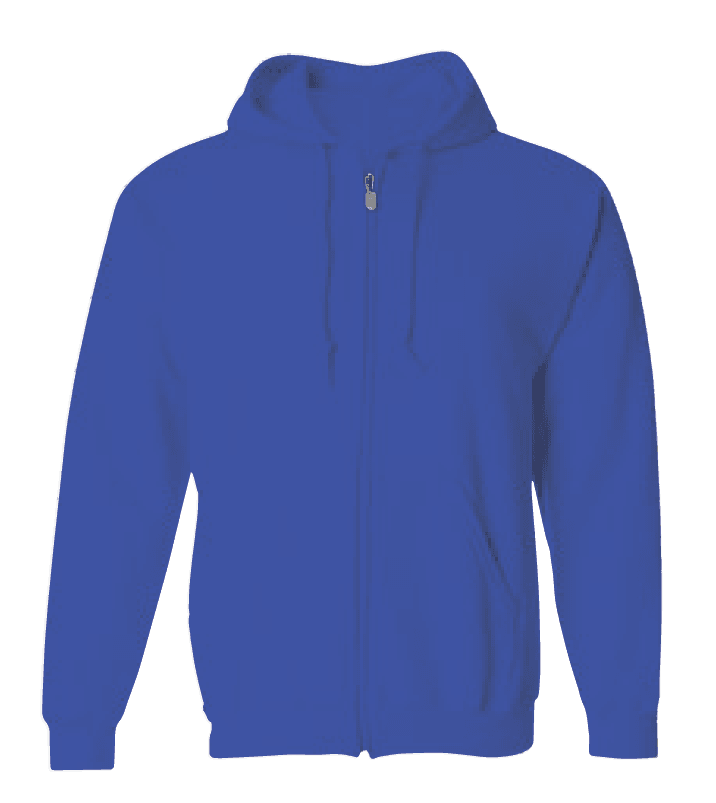 Fleece Full Zipper Hoodie - Royal Blue (Pack of 12) image