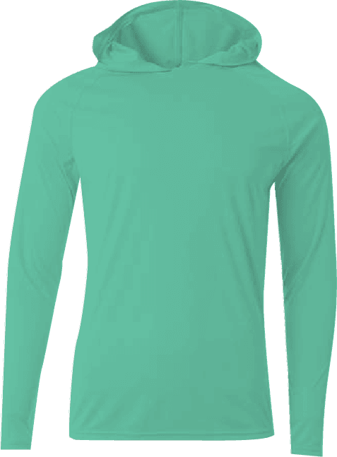 Long Sleeve Performance Hoodies - Seafoam Green (Pack of 12)
