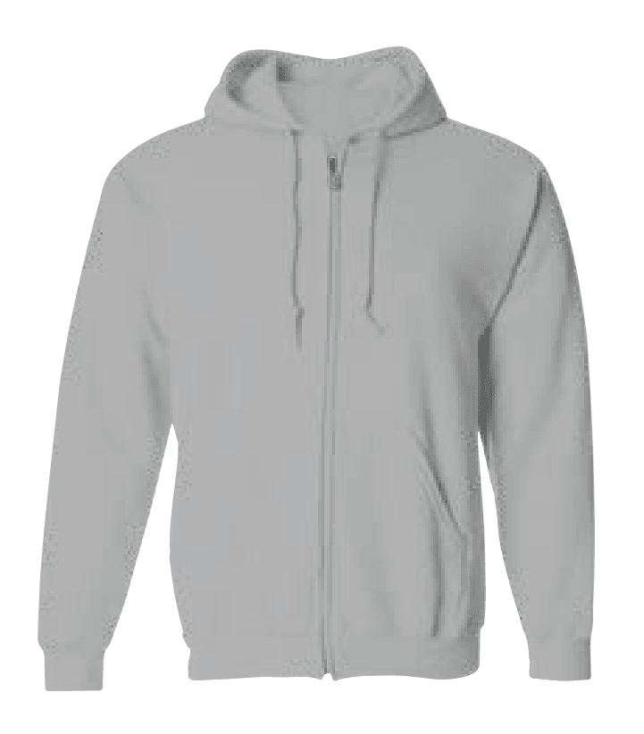 Fleece Full Zipper Hoodie - Sport Grey (Pack of 12) image